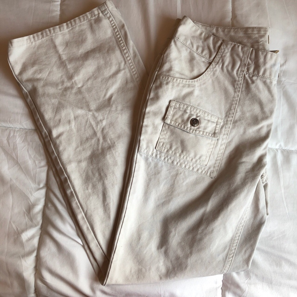 White Cargo Straight Leg